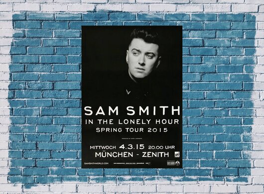 Sam Smith - Lonely Hour , München 2015 - Konzertplakat