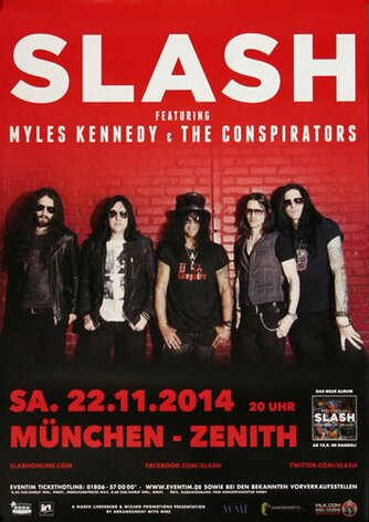 Slash - World On Fire , München 2014 - Konzertplakat