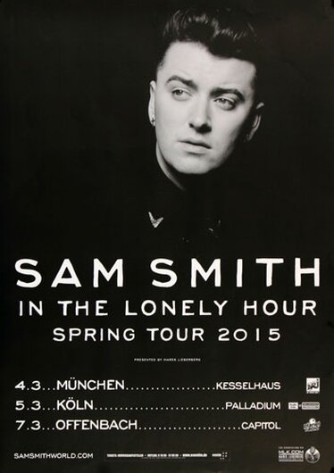 Sam Smith, Spring, Tour 2015 - Konzertplakat