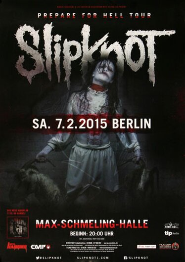 Slipknot - Prepare For Hell , Berlin 2015 - Konzertplakat