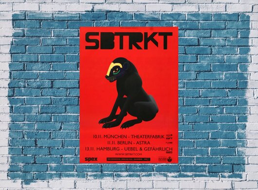 SBTRKT - I Wonder Where, Tour 2014 - Konzertplakat