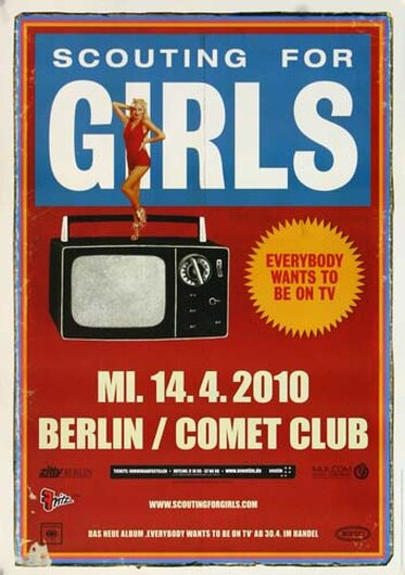 Scouting for Girls - To Be On TV, Berlin 2010 - Konzertplakat