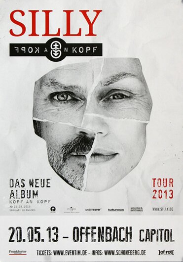 Silly - Kopf An Kopf, Frankfurt 2013 - Konzertplakat