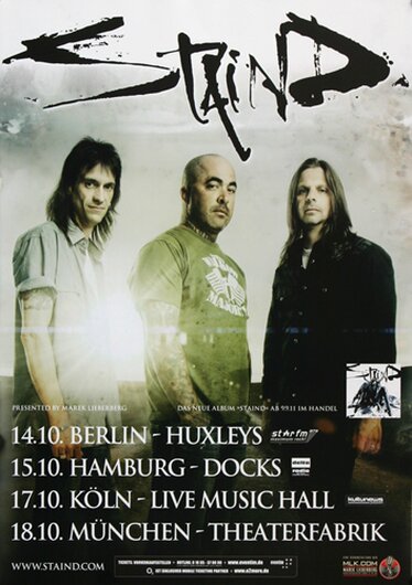 Staind - Staind Live, Tour 2011 - Konzertplakat