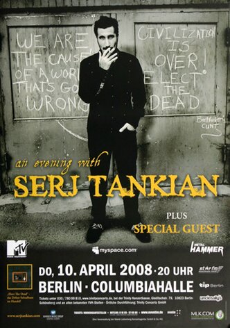 Serj Tankian - Lonely Day, Berlin 2008 - Konzertplakat