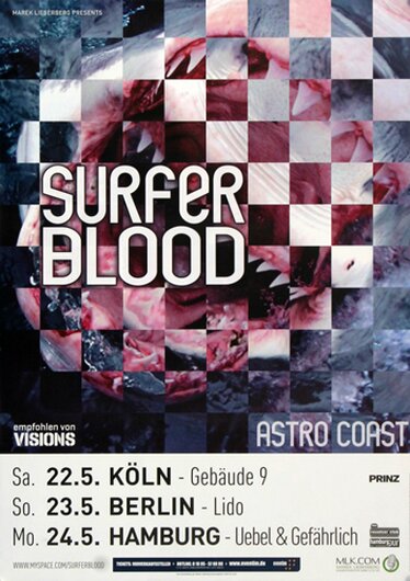 Surfer Blood - Take It Easy, Tour 2010 - Konzertplakat