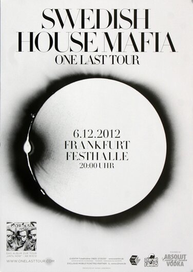 Swedish House Mafia - White, Frankfurt 2012 - Konzertplakat