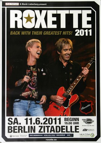 Roxette - Greatest Hits, Berlin 2011 - Konzertplakat