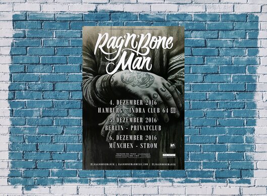 Rag´n Bone Man - Dog´n Bone, Tour 2016 - Konzertplakat