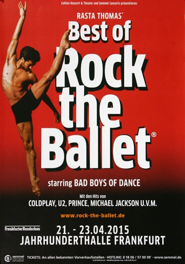 Rock The Ballet - Bad Boys Of Dance, frankfurt 2015 - Konzertplakat