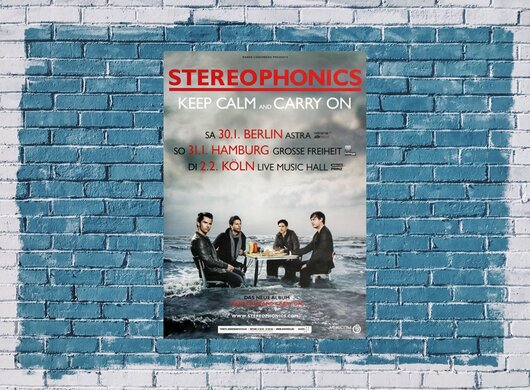 Stereophonics, Keep Clam, Berlin Mix, 2010 - Konzertplakat