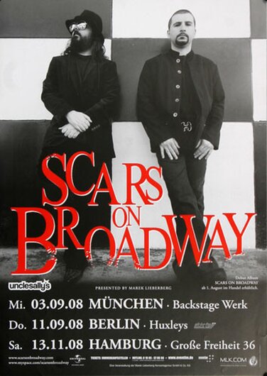 Scars On Broadway - Broadway Live, Tour 2008 - Konzertplakat