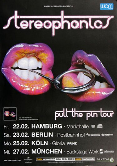 Stereophonics - Pull The Pin, Tour 2008 - Konzertplakat