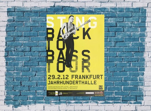 Sting - Back To Bass, Tour 2012 - Konzertplakat