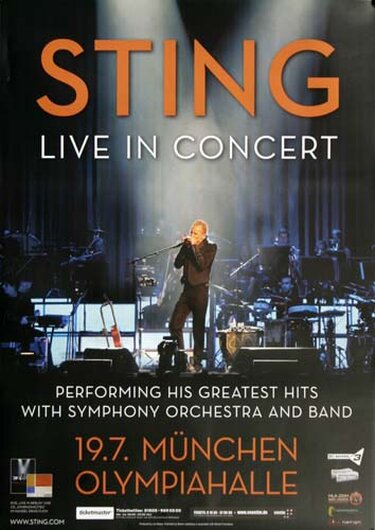 Sting - Live In München, München 2011 - Konzertplakat