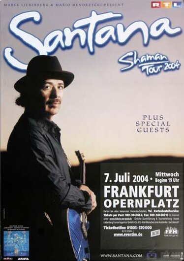 Santana - All That I Am, Frankfurt 2004 - Konzertplakat