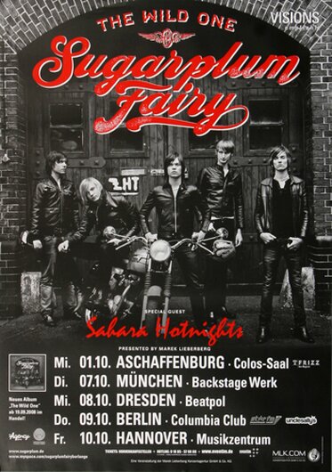 Sugarplum Fairy - The Wild One, Tour 2008 - Konzertplakat