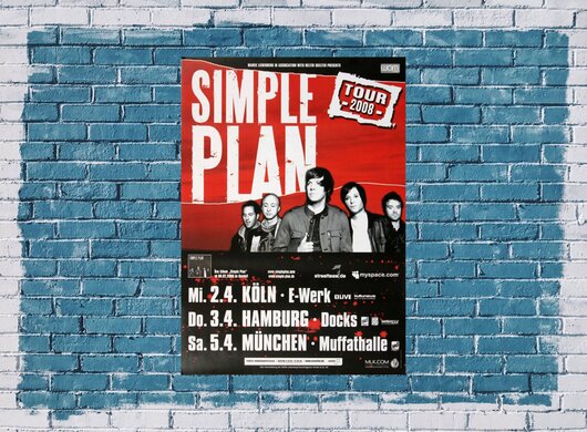 Simple Plan - When Im Gone, Tour 2008 - Konzertplakat