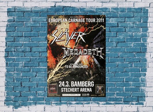 Slayer - European Carnage, Bamberg 2011 - Konzertplakat