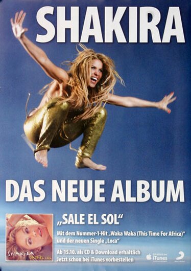 Shakira - Waka Waka,  2010 - Konzertplakat