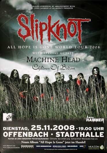 Slipknot - All Hope Is Gone, OF, 2008 - Konzertplakat