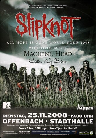 Slipknot - All Hope Is Gone, Frankfurt 2008 - Konzertplakat