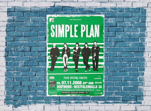Simple Plan - Your Love Is a Lie , Dortmund 2008 - Konzertplakat