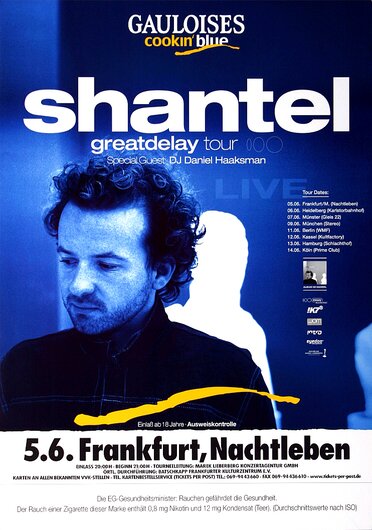 Shantal - Higher Than the Funk, Frankfurt 1998 - Konzertplakat