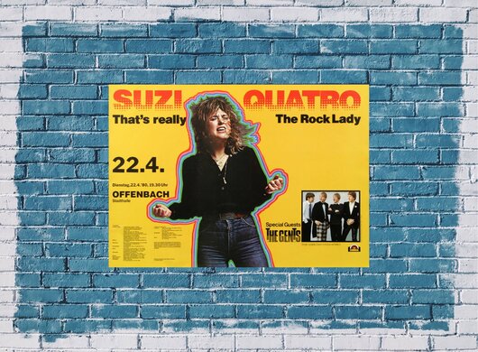 Suzi Quatro - Rock Hard, Frankfurt 1980 - Konzertplakat