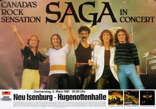 Saga - Worlds Apart, Neu-Isenburg 1981 - Konzertplakat