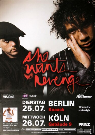 She wants revenge - This Is Forever, Berlin & Köln 2006 - Konzertplakat