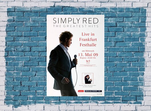 Simply Red - The Greatest Hits, Frankfurt 2009 - Konzertplakat