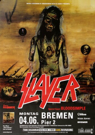 Slayer - Christ Illusion, Bremen 2007 - Konzertplakat