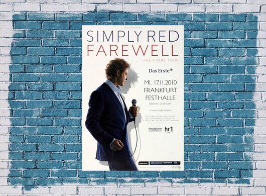 Simply Red - Farewell , Frankfurt 2010 - Konzertplakat