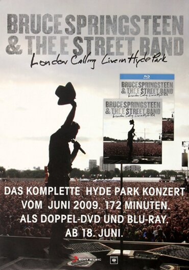 Bruce Springsteen - Hyde Park Live,  2009 - Konzertplakat