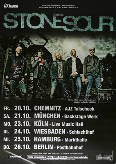Stone Sour - All Hope Is Gone, Tour 2007 - Konzertplakat