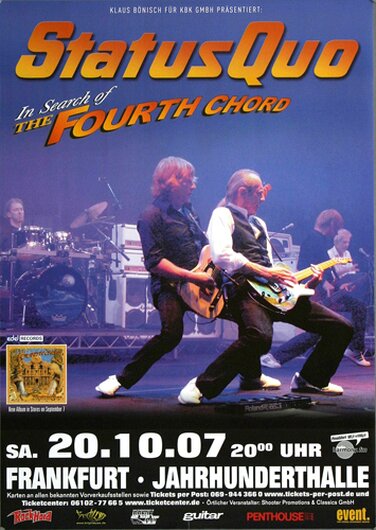 Status Quo - In Search Of, Frankfurt 2007 - Konzertplakat