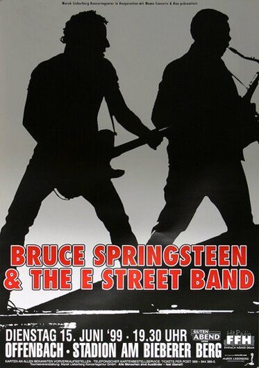 Bruce Springsteen, & The E-Street Band, Offenbach,t 1999, Konzertplakat