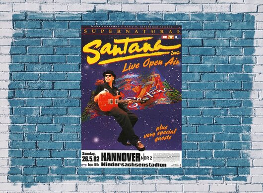 Santana - Supernatural, Hannover 2001 - Konzertplakat
