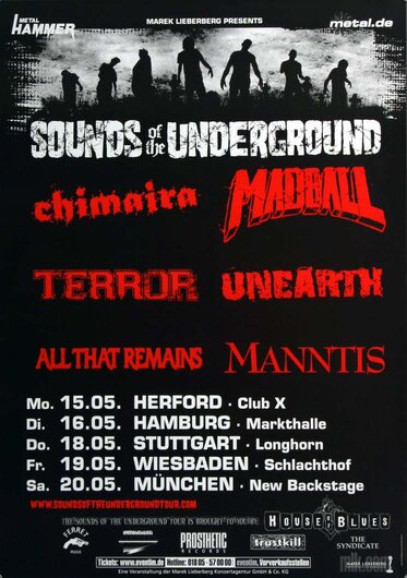 Sounds of the Underground - Girls Aloud, Tour 2006 - Konzertplakat