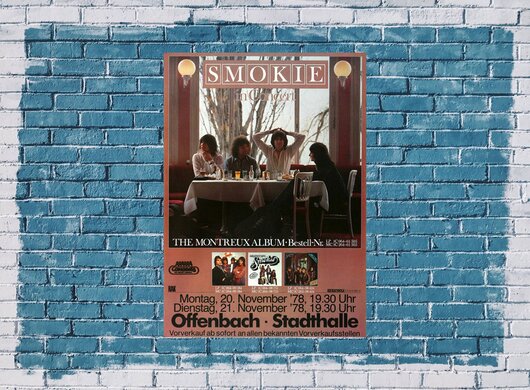 Smokie - Montreux, Frankfurt 1978 - Konzertplakat