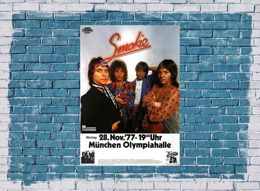 Smokie - Bright Light & Back Alleys, München 1977 - Konzertplakat