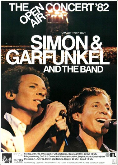 Simon & Garfunkel - The Open Air, Tour 1982 - Konzertplakat