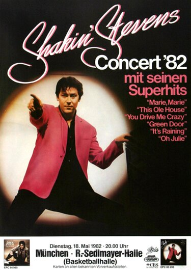 Shakin Stevens - Marie Marie, München 1982 - Konzertplakat