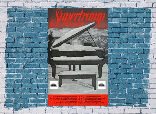 Supertramp - Quietest Moments, Tour 1977 - Konzertplakat