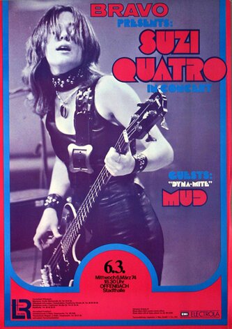 Suzi Quatro - Can The Can, Frankfurt 1974 - Konzertplakat