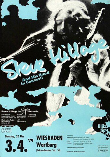 Steve Hillage - Green, wiesbaden 1979 - Konzertplakat