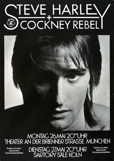 Steve Harley & Cockney Rebel - The Best Years, Köln 1975 - Konzertplakat