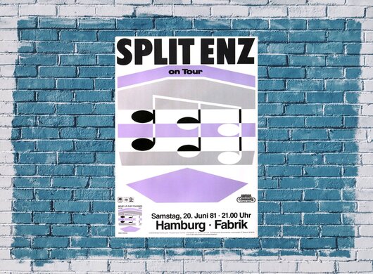 Split Enz - One Step Ahead, Hamburg 1981 - Konzertplakat