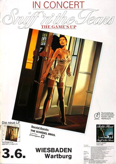 Sniff n the Tears - The Games Up , wiesbaden 1978 - Konzertplakat